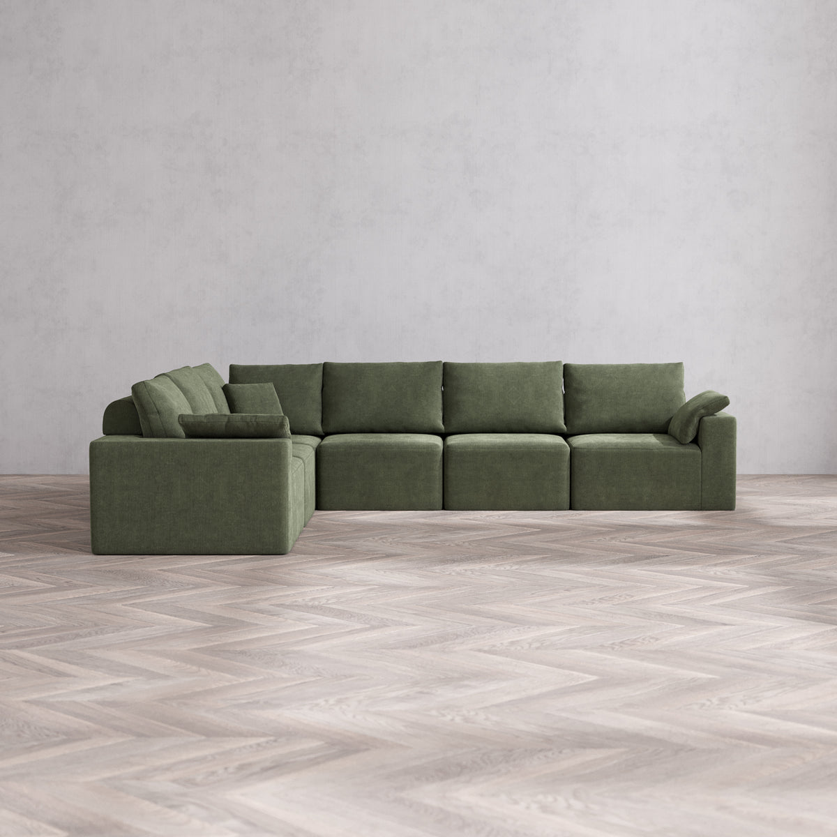 Slipcover Only - Modular Washable 6-Seater Corner Sectional Cloud + Bo ...