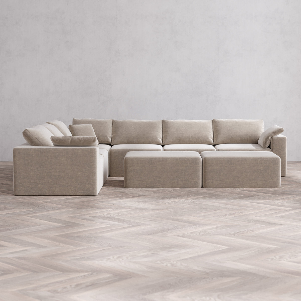 Cloud 6-Seater Sectional + Ottoman - 65% OFF | Diorama