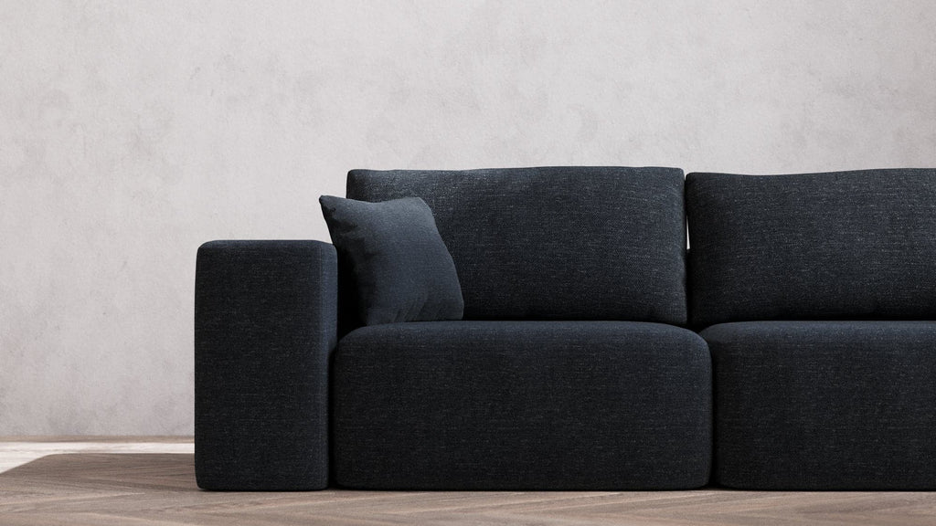 Modular 2-Seater Open-End Sofa | Plush Twill in Azure – Diorama